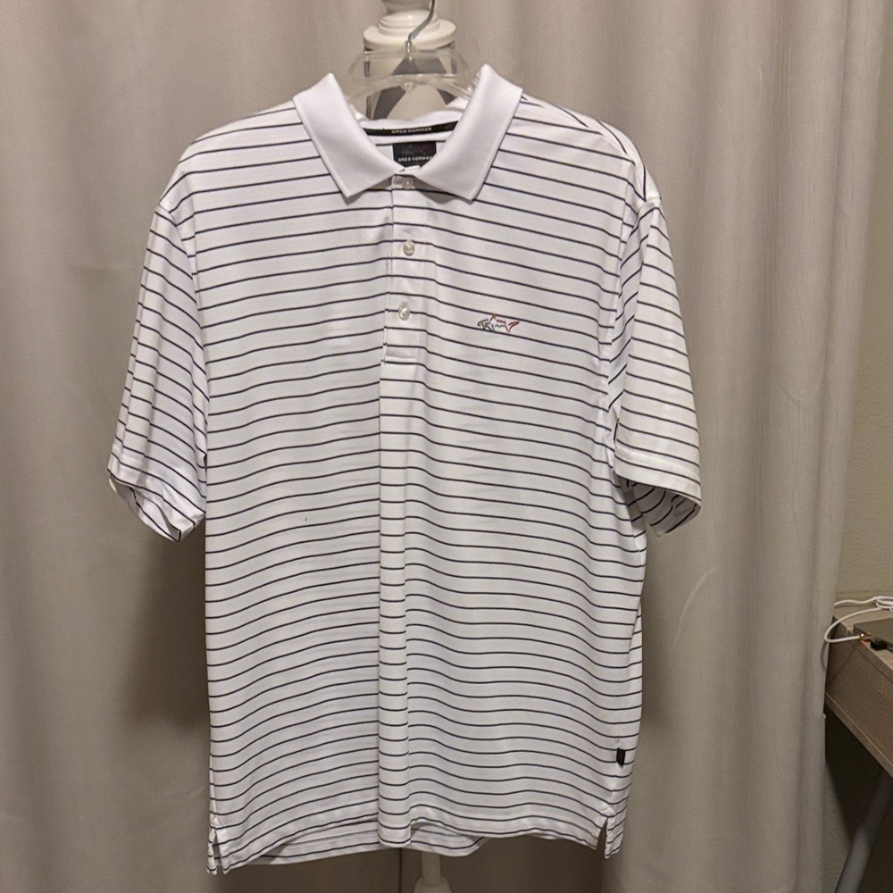 Greg Norman Polo with Navy Stripes